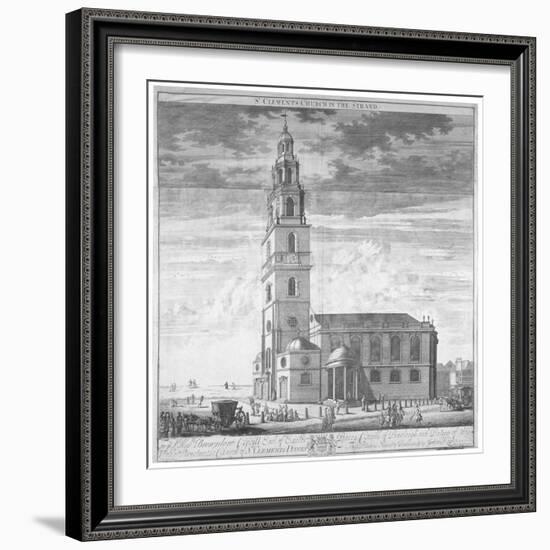 St Clement Danes Church, Westminster, London, C1719-Johannes Kip-Framed Giclee Print