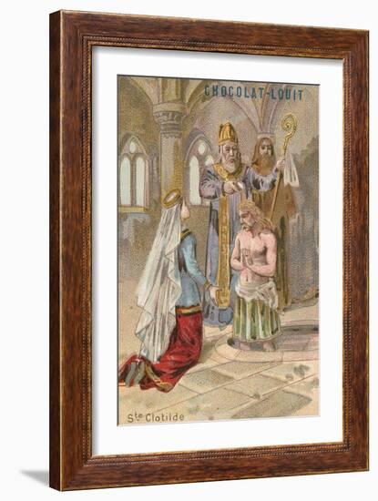 St Clotilde, Second Wife of Clovis I, King of the Franks-null-Framed Giclee Print