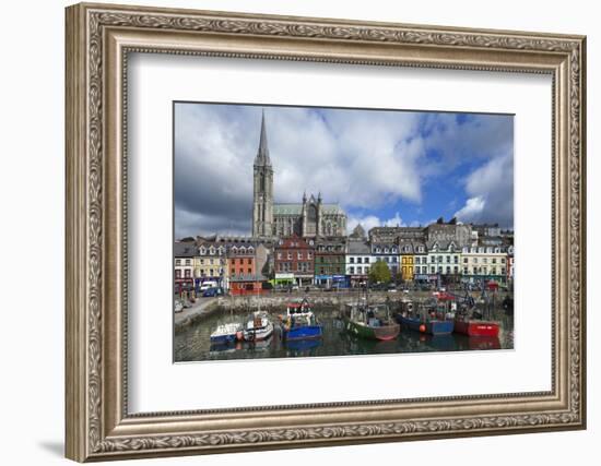 St Coleman's Cathedral from the Harbour, Cobh,County Cork, Ireland-null-Framed Photographic Print