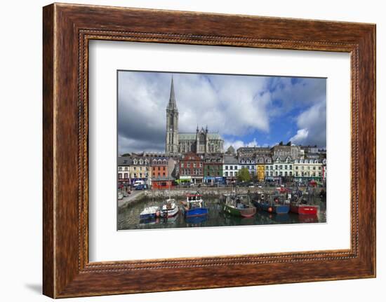 St Coleman's Cathedral from the Harbour, Cobh,County Cork, Ireland-null-Framed Photographic Print