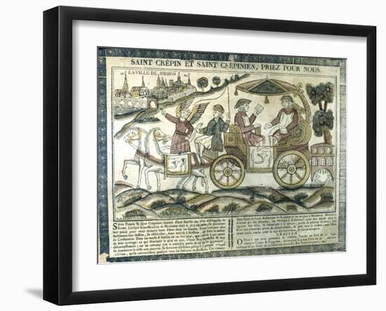 St Crispin and St Crispinian, Christian Martyrs, 19th Century-null-Framed Giclee Print