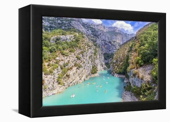St. Croix Lake, Gorges du Verdon, Provence-Alpes-Cote d'Azur, Provence, France-Marco Simoni-Framed Premier Image Canvas