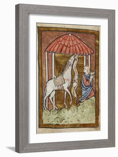 St. Cuthbert's Horse Pulls Down Bread and Meat-Bede-Framed Giclee Print