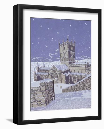 St. David's Cathedral in the Snow, 1996-Huw S. Parsons-Framed Giclee Print