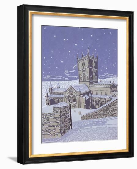 St. David's Cathedral in the Snow, 1996-Huw S. Parsons-Framed Giclee Print