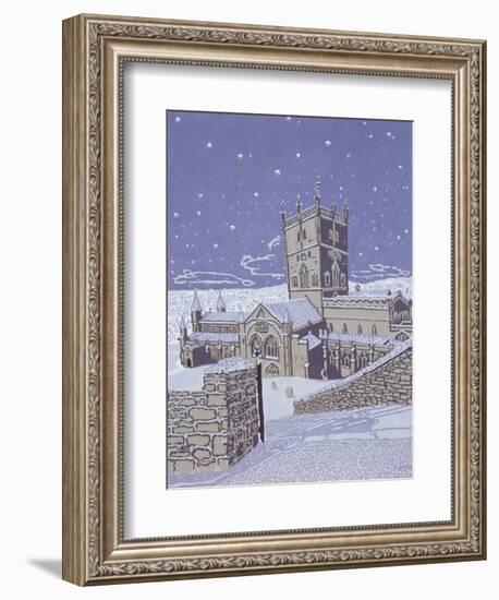 St. David's Cathedral in the Snow, 1996-Huw S. Parsons-Framed Giclee Print