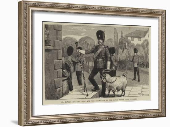 St David's Day, the Goat and the Drum-Major of the Royal Welsh (23Rd) Fusiliers-William III Bromley-Framed Giclee Print