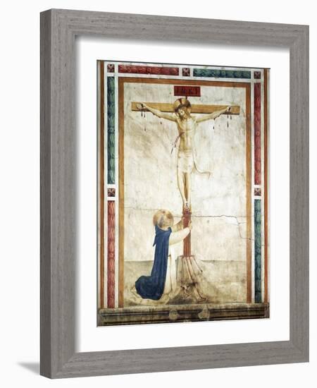 St Dominic Adoring Crucifix-Giovanni Da Fiesole-Framed Giclee Print