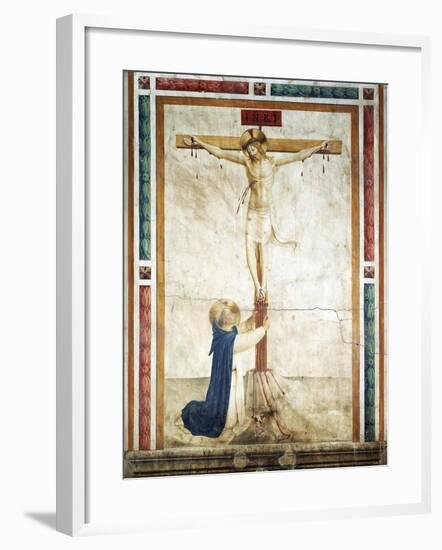 St Dominic Adoring Crucifix-Giovanni Da Fiesole-Framed Giclee Print