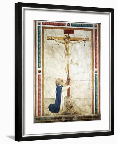 St Dominic Adoring Crucifix-Giovanni Da Fiesole-Framed Giclee Print