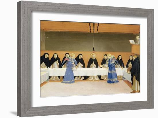 St. Dominic and His Companions Fed by Angels-Fra Angelico-Framed Giclee Print