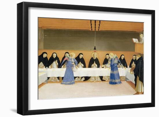 St. Dominic and His Companions Fed by Angels-Fra Angelico-Framed Giclee Print