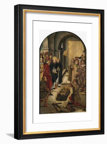 St. Dominic de Guzman and the Albigensians, 1493-99-Pedro Berruguete-Framed Giclee Print