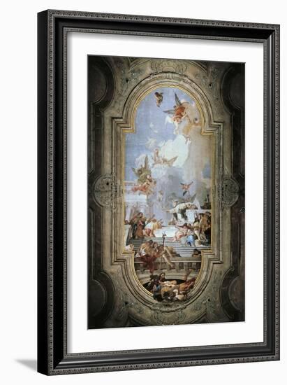 St Dominic Instituting the Rosary-Giambattista Tiepolo-Framed Giclee Print