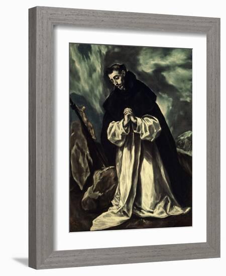 St.Dominic Praying-El Greco-Framed Giclee Print