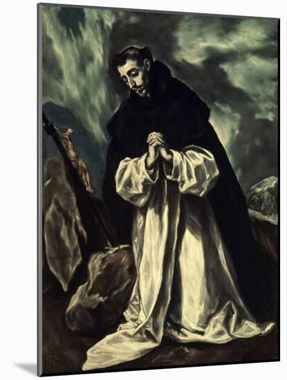 St.Dominic Praying-El Greco-Mounted Giclee Print