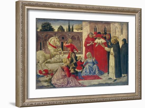 St Dominic Resurrects Napoleone Orsini, 1461-1462-Benozzo Gozzoli-Framed Giclee Print