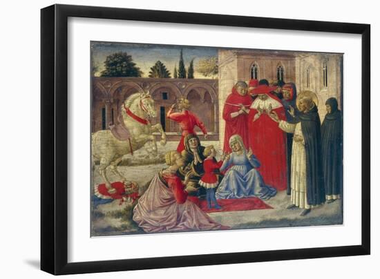 St Dominic Resurrects Napoleone Orsini, 1461-1462-Benozzo Gozzoli-Framed Giclee Print