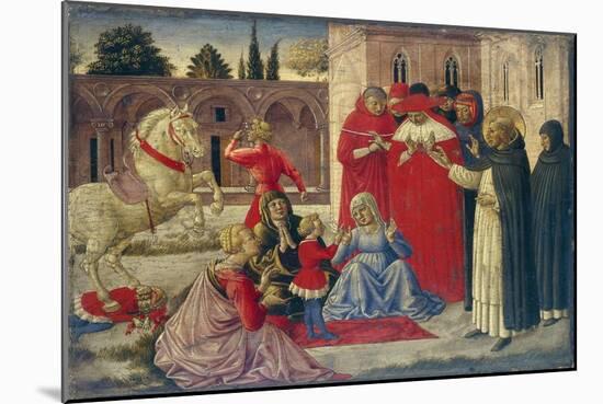 St Dominic Resurrects Napoleone Orsini, 1461-1462-Benozzo Gozzoli-Mounted Giclee Print