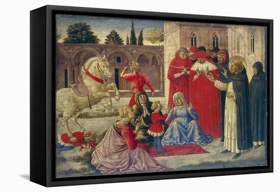 St Dominic Resurrects Napoleone Orsini, 1461-1462-Benozzo Gozzoli-Framed Premier Image Canvas