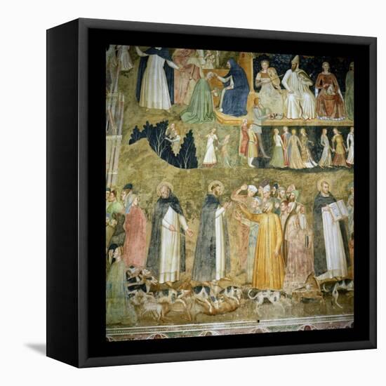 St. Dominic Sending Forth the Hounds of the Lord, circa 1369-Andrea di Bonaiuto-Framed Premier Image Canvas