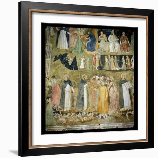 St. Dominic Sending Forth the Hounds of the Lord, circa 1369-Andrea di Bonaiuto-Framed Giclee Print