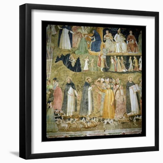 St. Dominic Sending Forth the Hounds of the Lord, circa 1369-Andrea di Bonaiuto-Framed Giclee Print