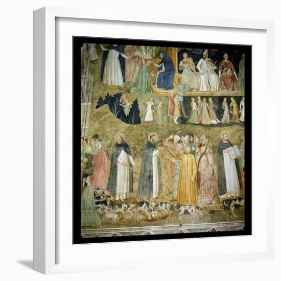 St. Dominic Sending Forth the Hounds of the Lord, circa 1369-Andrea di Bonaiuto-Framed Giclee Print