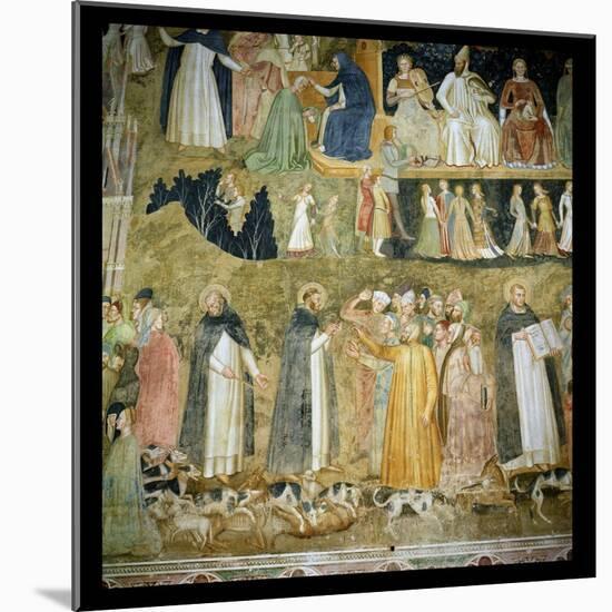 St. Dominic Sending Forth the Hounds of the Lord, circa 1369-Andrea di Bonaiuto-Mounted Giclee Print