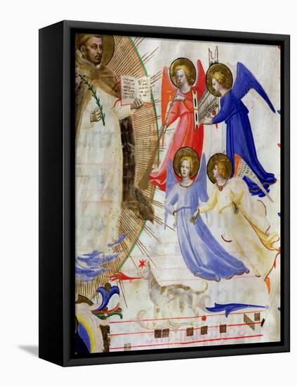 St. Dominic with Four Musical Angels, from a Gradual from San Marco E Cenacoli-Fra Angelico-Framed Premier Image Canvas