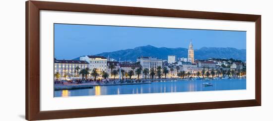 St. Domnius Cathedral Bell Tower and Stari Grad Illuminated, Split, Central Dalmatia, Croatia-Doug Pearson-Framed Photographic Print