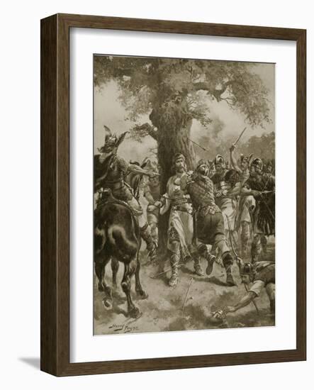 St. Edmund Slain by the Danes, 870 Ad-Henry Payne-Framed Giclee Print