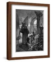 St Elisabeth Flagellated-Alphonse Mucha-Framed Art Print