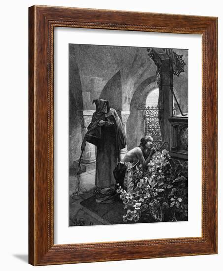 St Elisabeth Flagellated-Alphonse Mucha-Framed Art Print