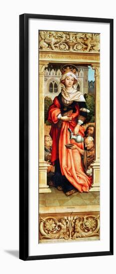 St. Elizabeth of Hungary (1207-31) Right Hand Panel from the Triptych of St. Sebastian, 1516-Hans Holbein the Elder-Framed Giclee Print