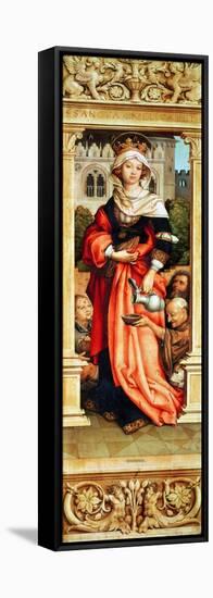 St. Elizabeth of Hungary (1207-31) Right Hand Panel from the Triptych of St. Sebastian, 1516-Hans Holbein the Elder-Framed Premier Image Canvas