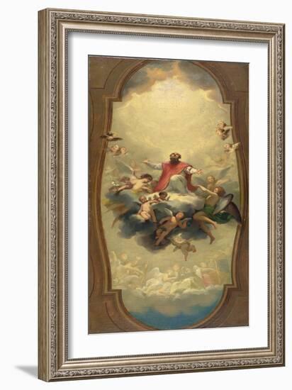 St. Eusebius Carried to Heaven, C.1757-Anton Raphael Mengs-Framed Giclee Print