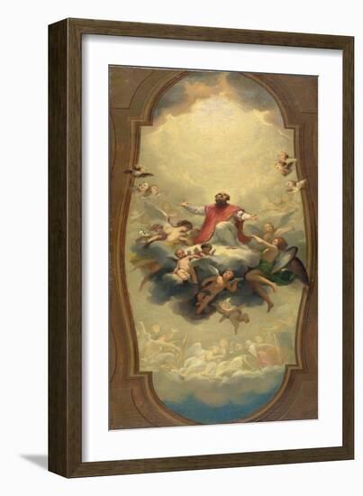 St. Eusebius Carried to Heaven, C.1757-Anton Raphael Mengs-Framed Giclee Print