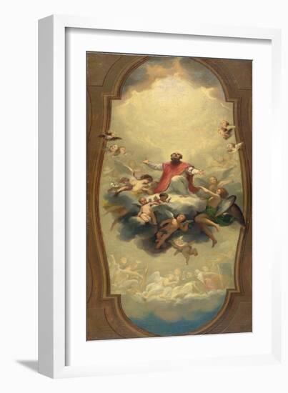 St. Eusebius Carried to Heaven, C.1757-Anton Raphael Mengs-Framed Giclee Print