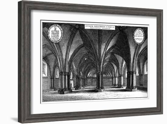 St Faith's Church in the Crypt of Old St Paul's Cathedral, London, 1657-Wenceslaus Hollar-Framed Giclee Print