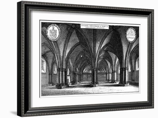 St Faith's Church in the Crypt of Old St Paul's Cathedral, London, 1657-Wenceslaus Hollar-Framed Giclee Print