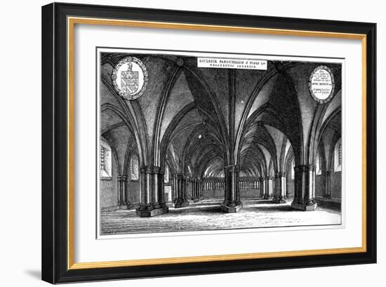 St Faith's Church in the Crypt of Old St Paul's Cathedral, London, 1657-Wenceslaus Hollar-Framed Giclee Print