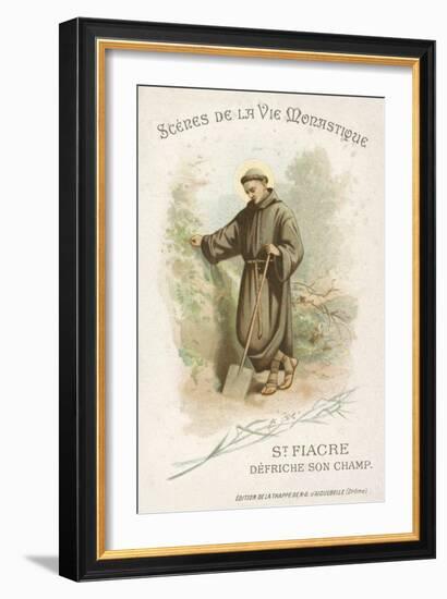 St Fiacre Clearing His Field-null-Framed Giclee Print