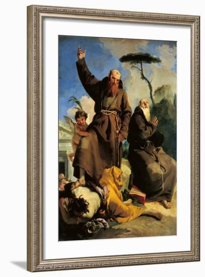 St Fidelis of Sigmaringen and St Joseph of Leonessa-Giambattista Tiepolo-Framed Giclee Print