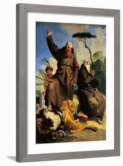 St Fidelis of Sigmaringen and St Joseph of Leonessa-Giambattista Tiepolo-Framed Giclee Print