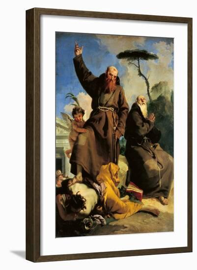 St Fidelis of Sigmaringen and St Joseph of Leonessa-Giambattista Tiepolo-Framed Giclee Print