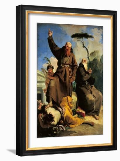 St. Fidelis of Sigmaringen & St. Joseph of Leonessa-Giambattista Tiepolo-Framed Art Print