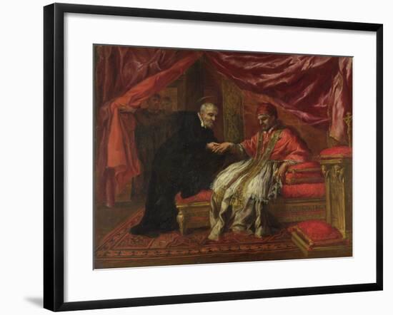 St. Filippo Neri Curing Pope Clemente VIII-Pietro Da Cortona-Framed Giclee Print