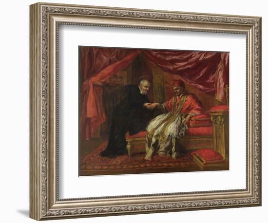 St. Filippo Neri Curing Pope Clemente VIII-Pietro Da Cortona-Framed Giclee Print