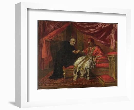 St. Filippo Neri Curing Pope Clemente VIII-Pietro Da Cortona-Framed Giclee Print